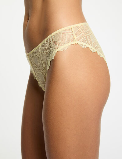 Braguita de encaje amarillo mujer