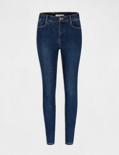 Vaquero slim talle alto estilo corto vaquero en bruto mujer