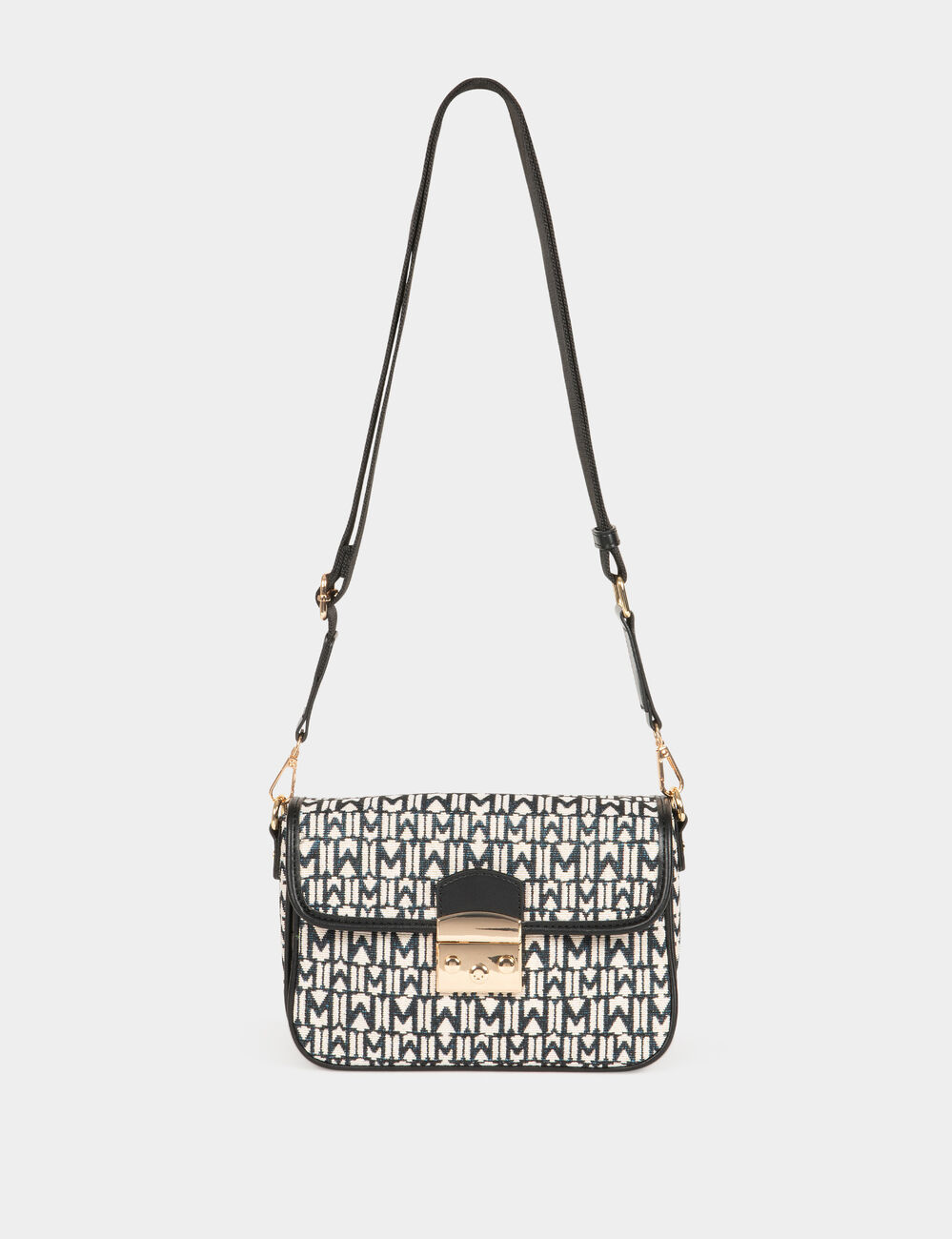 Bolso estampado monogram negro mujer