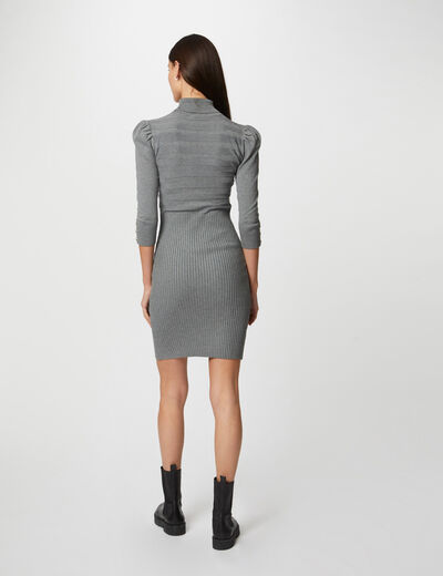 Vestido estilo jersey ajustado gris oscuro mujer