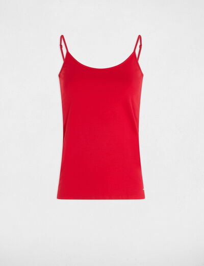 Top con tirantes finos rojo mujer