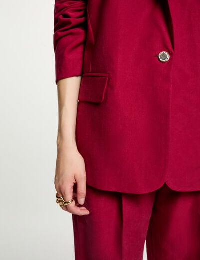 Chaqueta blazer burdeos mujer