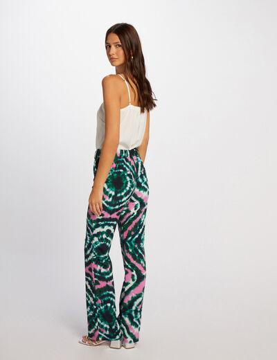 Pantalón ajustado estampado multico mujer