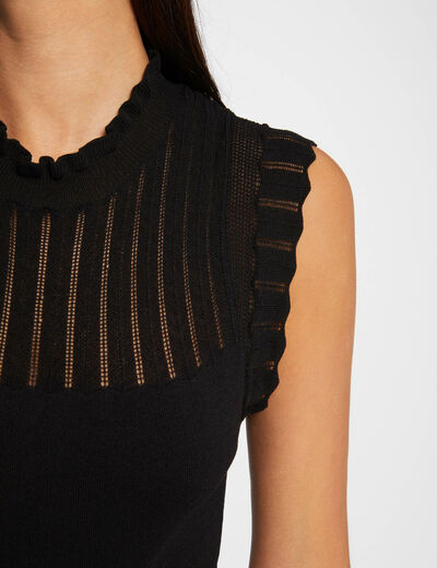 Jersey sin mangas negro mujer
