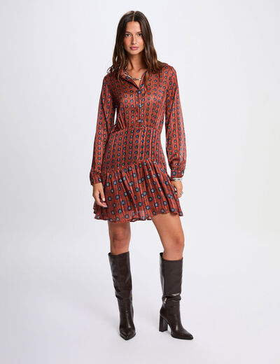 Vestido corto evas&eacute; multicolor mujer