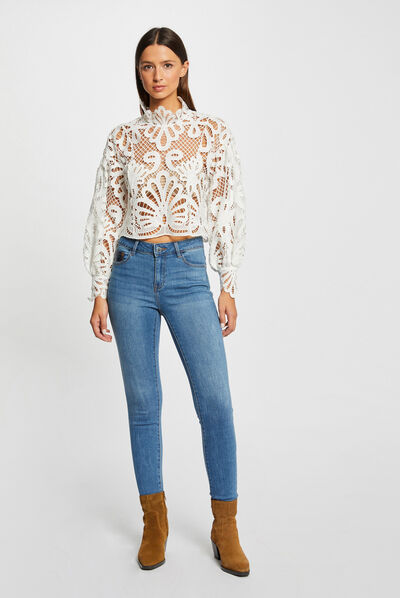 Vaquero skinny detalles de lentejuelas vaquero stone mujer