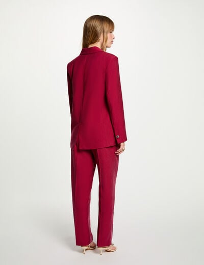 Chaqueta blazer burdeos mujer