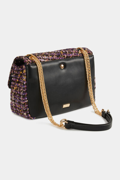 Bolso con bandolera de cadena violeta mujer