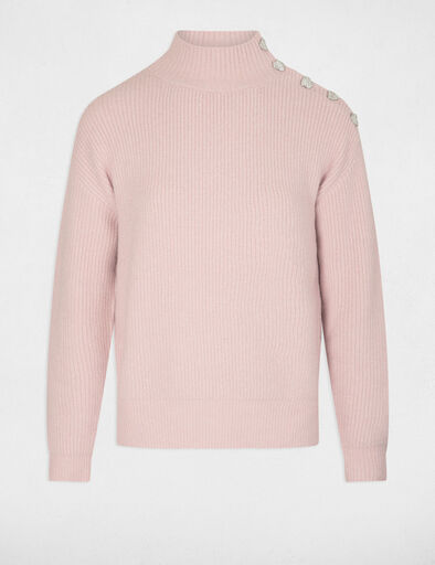 jersey manga larga con botones rosa claro mujer Jersey manga larga con botones rosa claro mujer