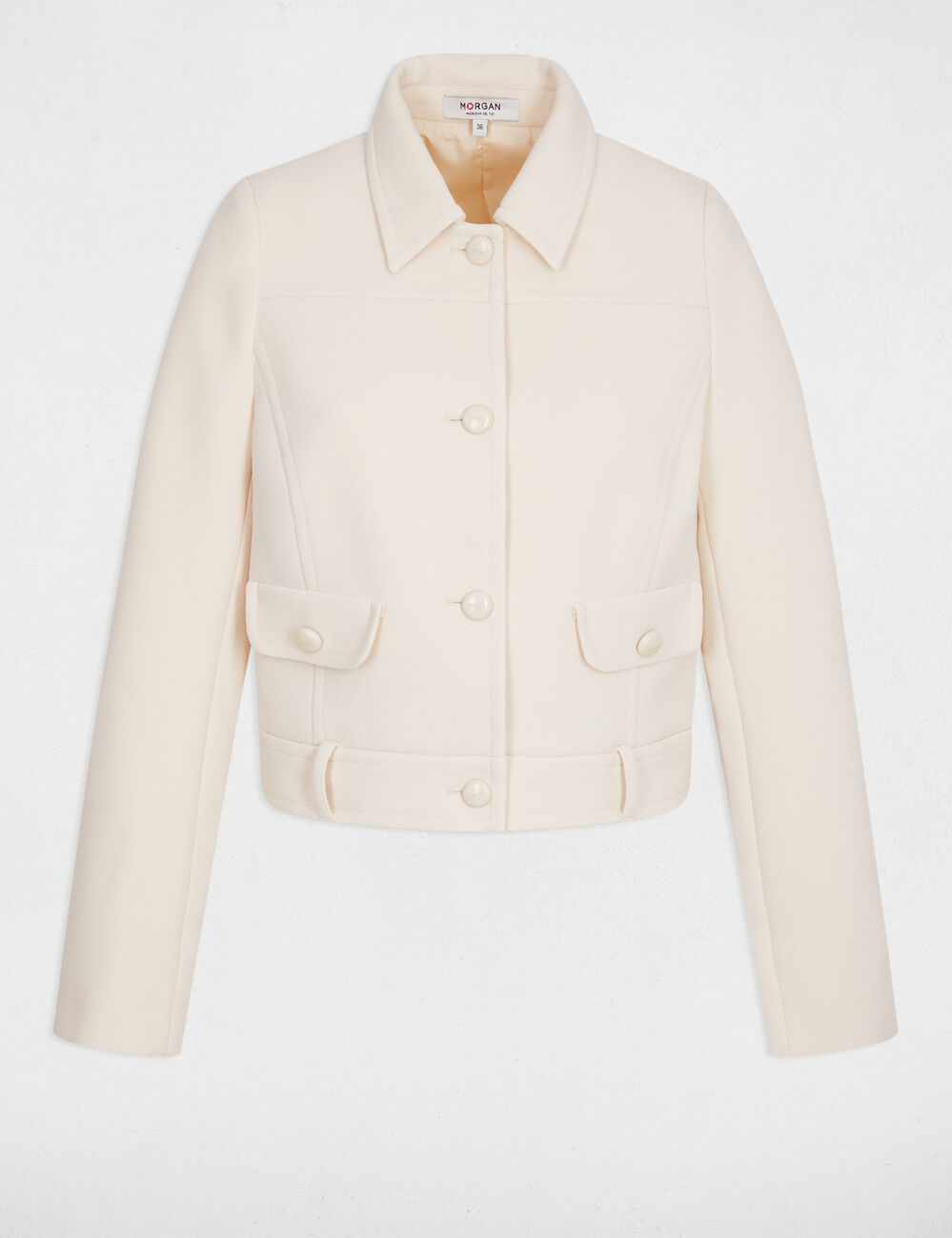 Chaqueta corta creme mujer