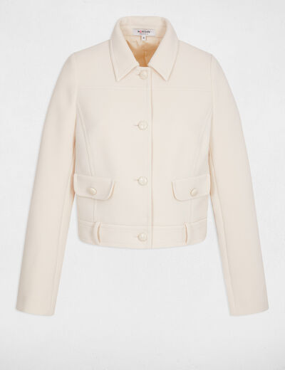 Chaqueta corta creme mujer