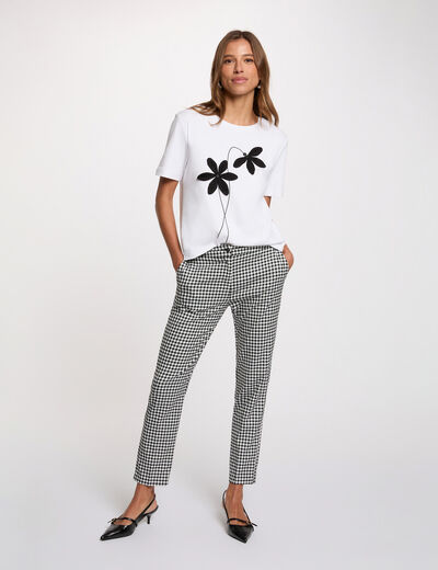 Pantal&oacute;n slim 7/8 negro mujer