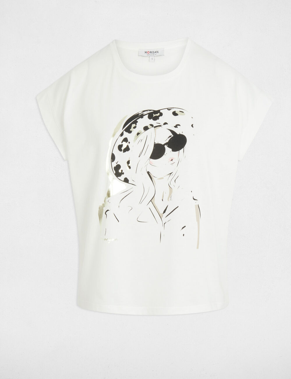 Camiseta con mensaje blanco mujer