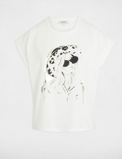 camiseta con mensaje blanco mujer Camiseta con mensaje blanco mujer