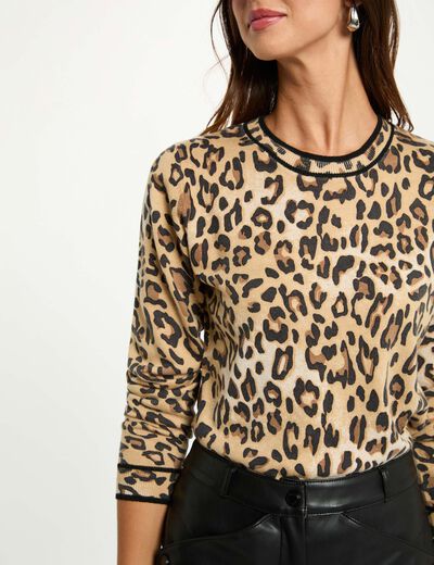 Jersey ajustado estampado arena mujer
