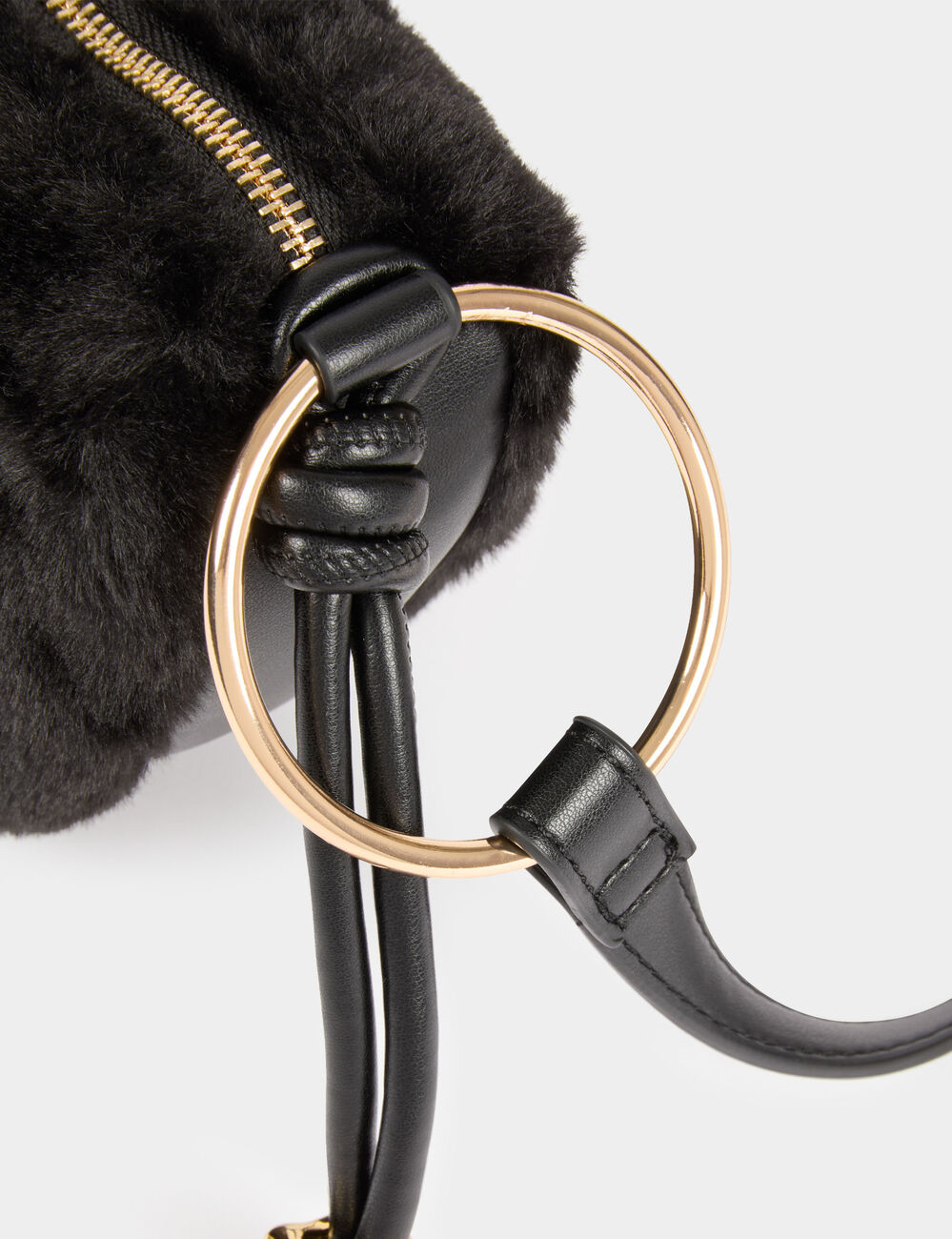 Bolso media luna negro mujer