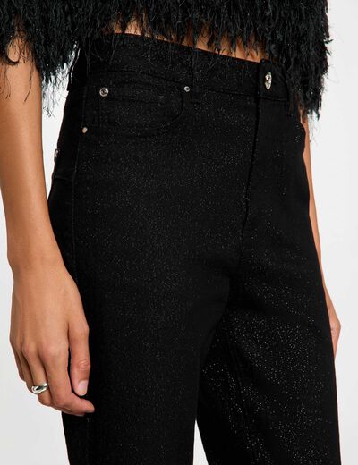 Vaquero bootcut con lentejuelas negro mujer