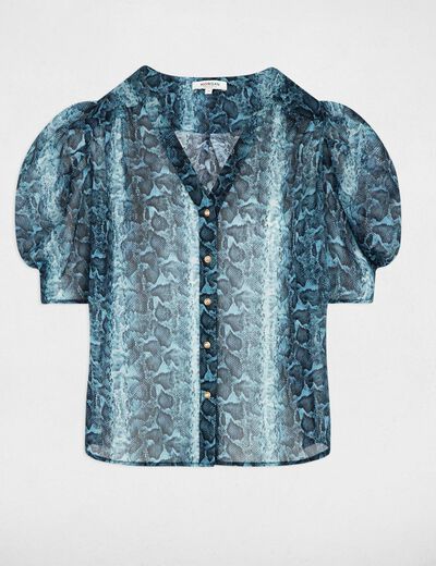 Camisa manga 3/4 estampada multico mujer