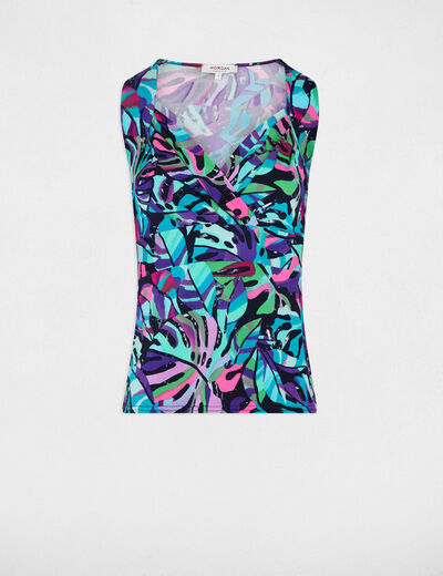 Camiseta sin mangas multicolor mujer