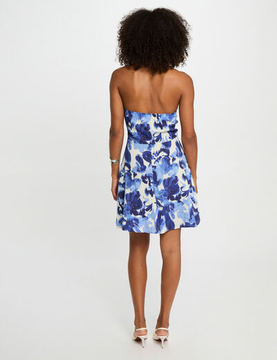 Vestido acampado estampado multicolor mujer