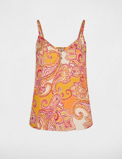 Top estampado tirantes finos multico mujer