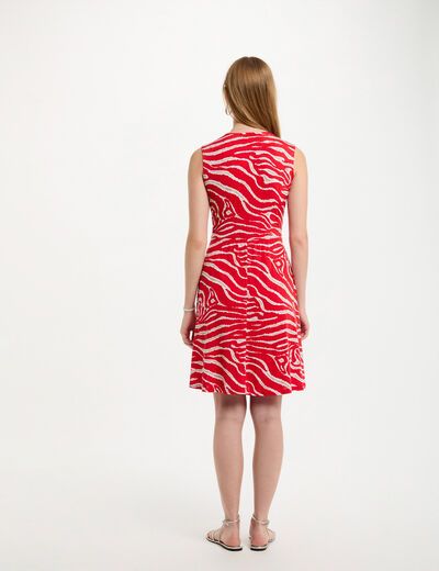 Vestido corto estampado multicolor mujer