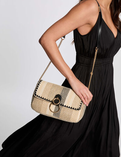 Bolso efecto trenzado multicolor mujer