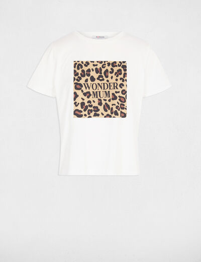 Camiseta de manga corta blanco mujer
