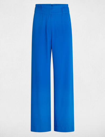 Pantalón pernera ancha azul eléctrico mujer