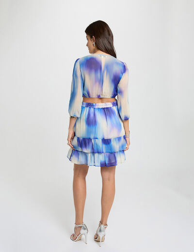 Vestido corto ajustado multicolor mujer