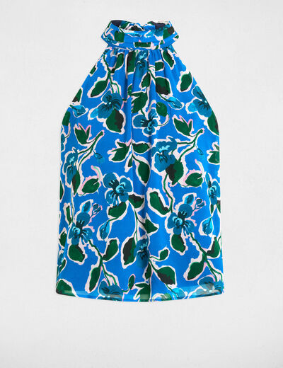 Blusa sin mangas multicolor mujer