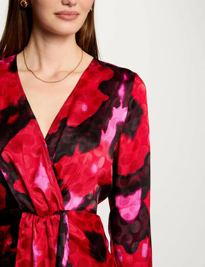 Vestido corto estampado multico mujer