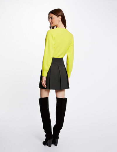 Falda evas¿ con pliegues gris anthracite mujer