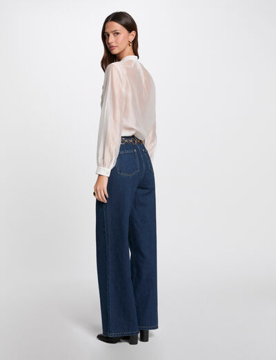 Camisa manga larga blanco mujer