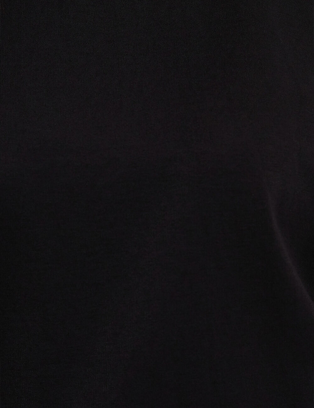Camiseta de cuello redondo negro mujer