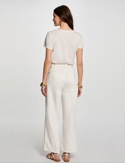 Camiseta con mensaje blanco mujer