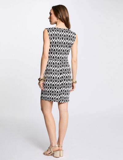 Vestido corto estampado multicolor mujer