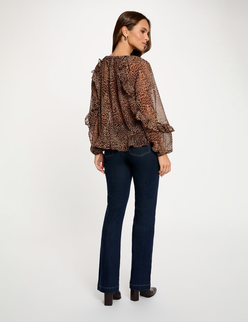 Blusa entallada con cuello en v multicolor mujer