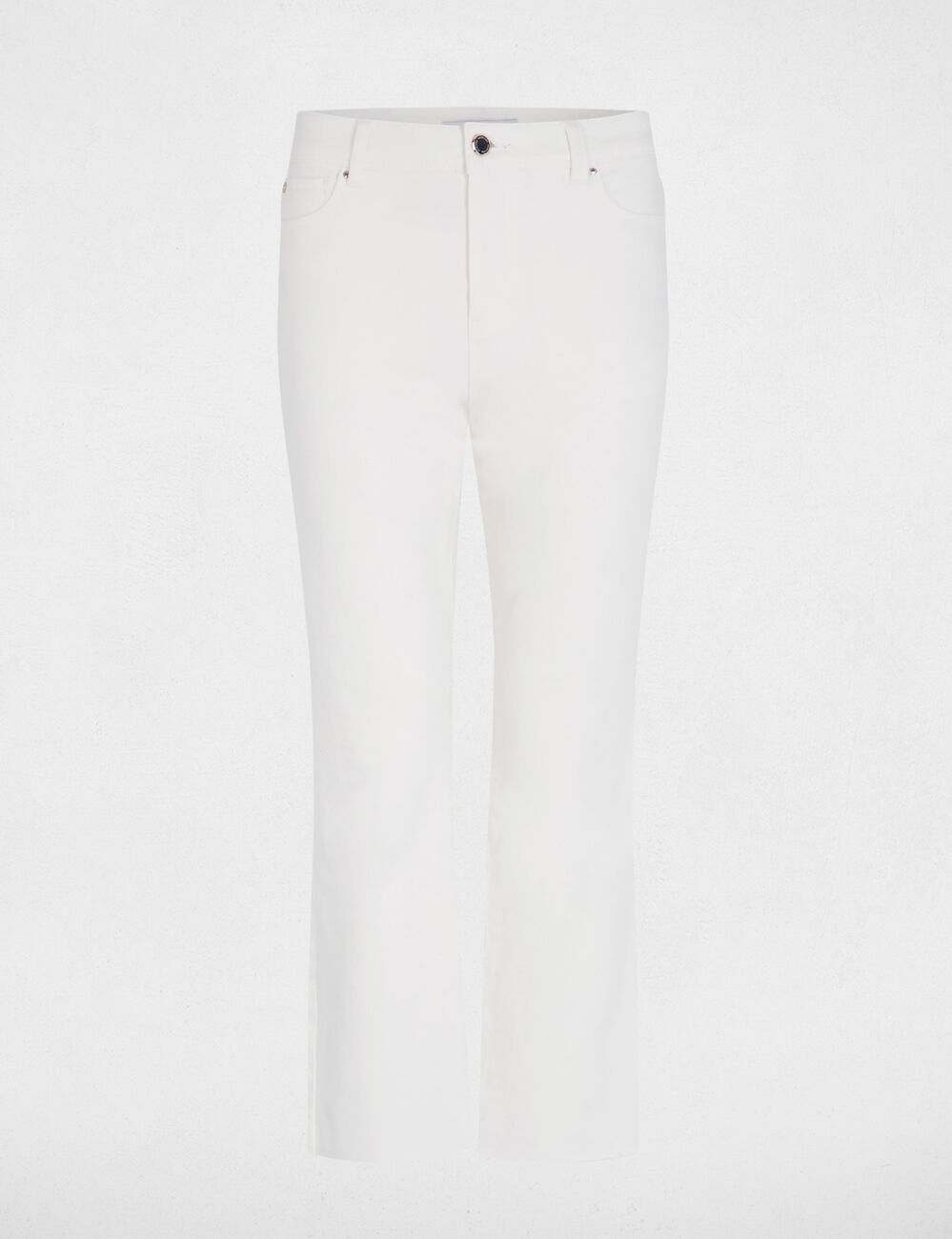 Vaquero slim crop blanco mujer