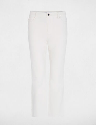 Vaquero slim crop blanco mujer