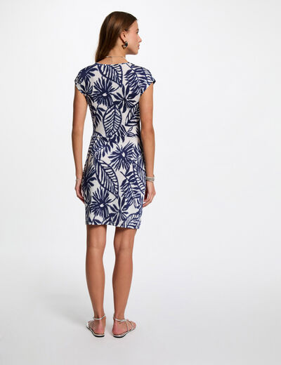 Vestido corto estampado multicolor mujer