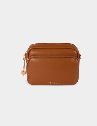 Bolso bandolera de polipiel c&aacute;mel mujer