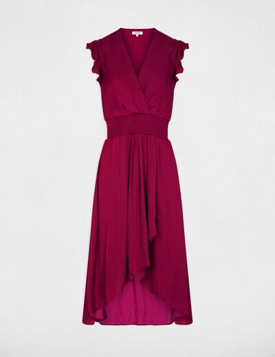 Vestido recto holgado sin mangas ciruela mujer