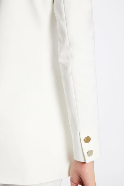 Chaqueta city recta crudo mujer