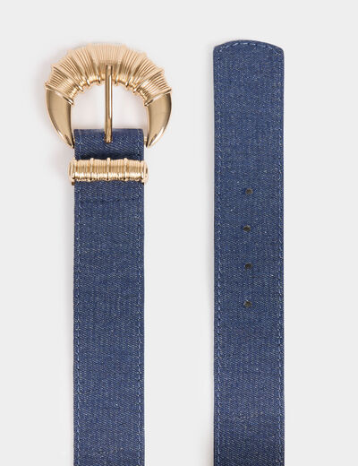 Cinturón vaquero denim crudo mujer