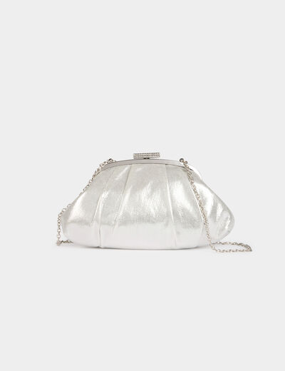 Bolso de piel sint&eacute;tica couleur argent mujer