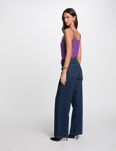 Top tirantes finos violeta mujer