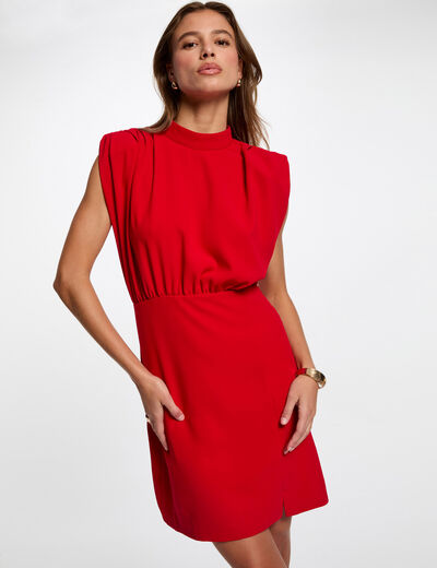 Vestido corto ajustado rojo mujer