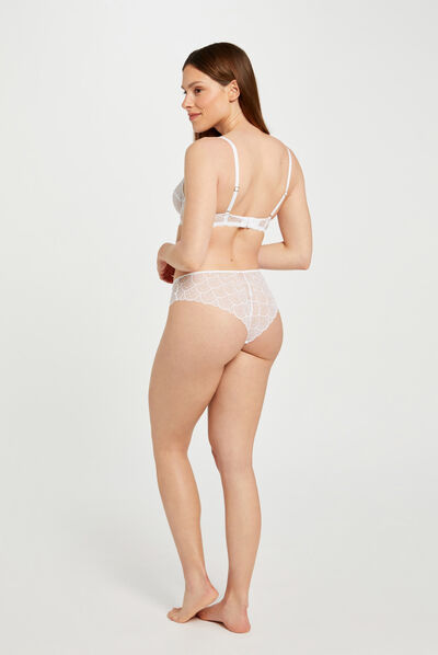 Sujetador con aros blanco mujer