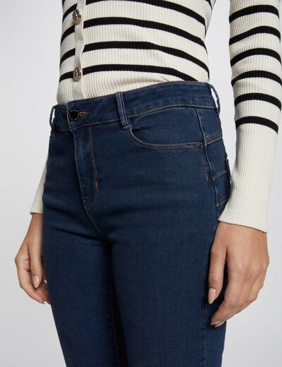 Vaquero slim talle estándar denim crudo mujer